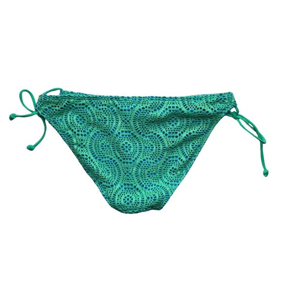 Aerie American Eagle Swim Suit Bottoms Bikini Womens Small Green Blue New Lace - Picture 2 of 9